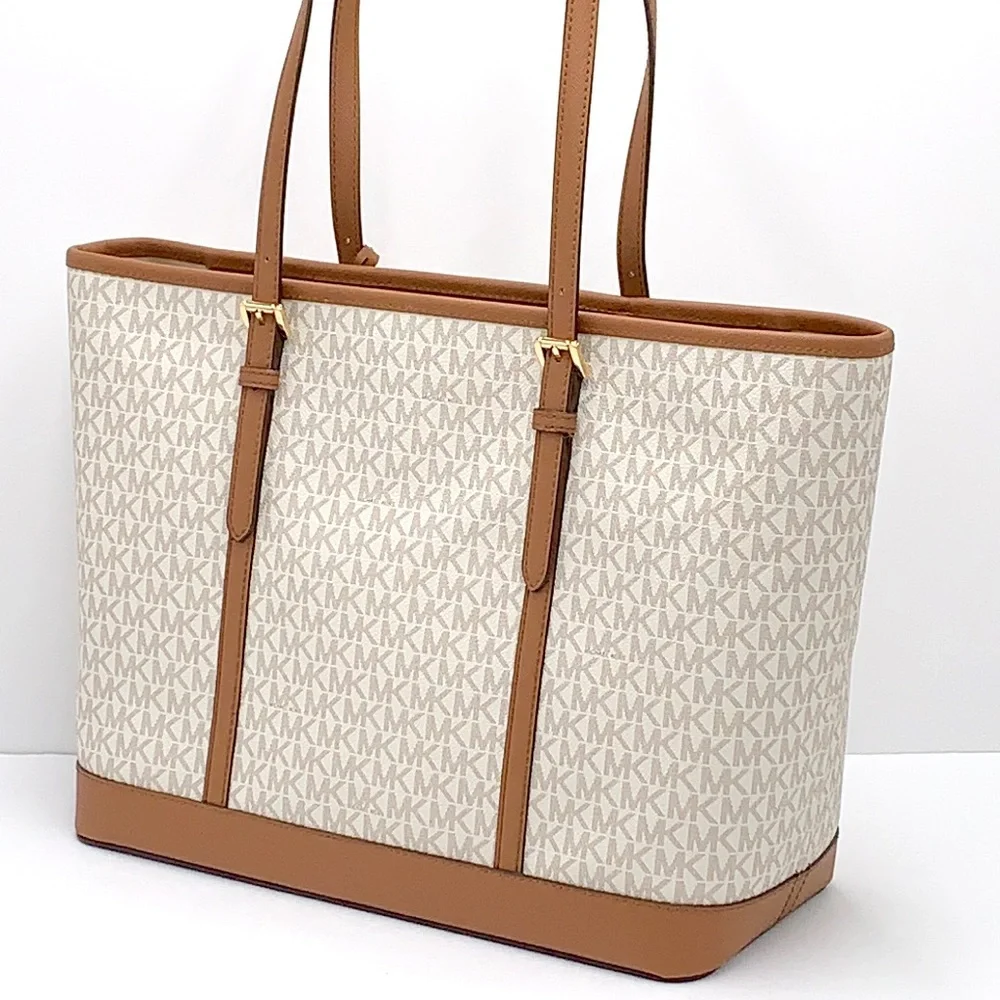 MICHAEL KORS TOP ZIP LARGE TOTE VANILLA COLOR